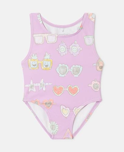 Sunglasses Doodle Print Swimsuit, Woman, , Size: 12m - Stella McCartney - Modalova