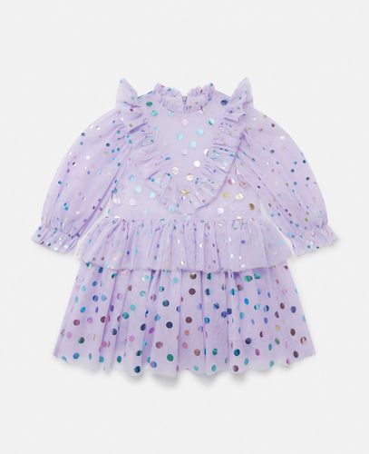 Plissee-Kleid aus Tuell mit Rueschen, Frau, , Größe: 4 - Stella McCartney - Modalova
