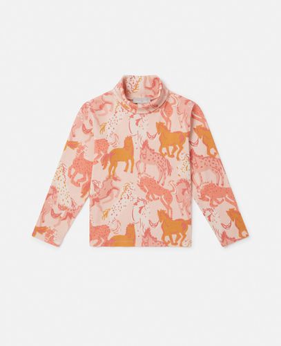 Rollkragenpullover mit Pferde-Print, Frau, , Größe: 5 - Stella McCartney - Modalova