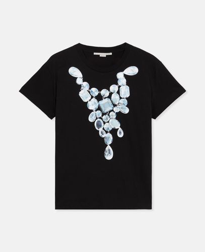 T-Shirt mit Diamanten-Print, Frau, , Größe: XS - Stella McCartney - Modalova