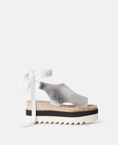 Gaia Metallic Platform Espadrilles, Woman, , Size: 37 - Stella McCartney - Modalova