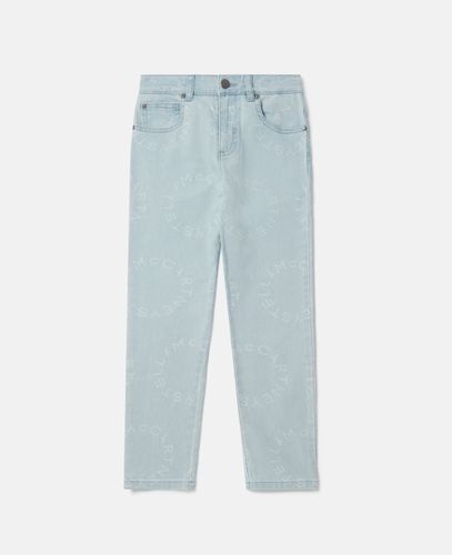 Medallion Logo Straight Leg Jeans, Frau, , Größe: 14 - Stella McCartney - Modalova