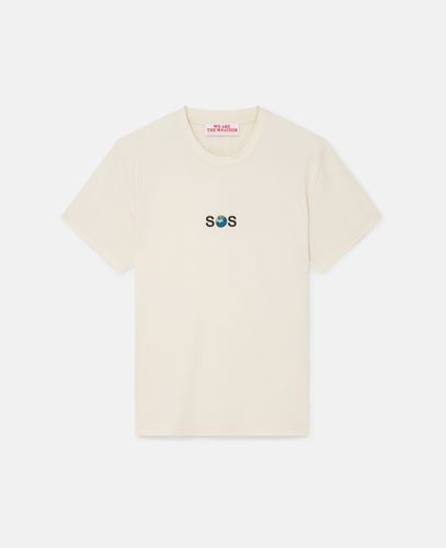 SOS Embroidered Short-Sleeve T-Shirt, Frau, , Größe: XXS - Stella McCartney - Modalova