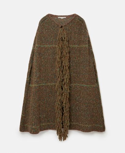 Tweed Knit Cape Coat, Woman, , Size: L - Stella McCartney - Modalova