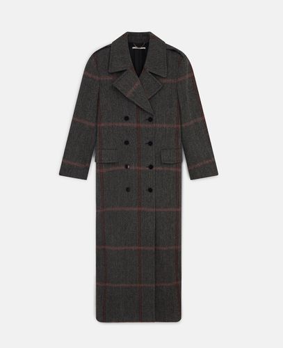 Herringbone Weave Maxi Overcoat, Woman, , Size: 44 - Stella McCartney - Modalova