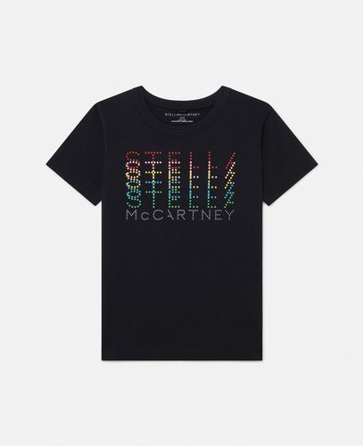 T-Shirt mit Logo-Motiv, Frau, , Größe: 10 - Stella McCartney - Modalova
