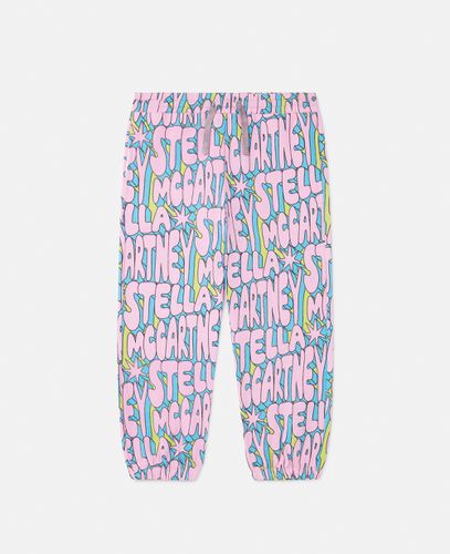 Pantaloni Sportivi con Stampa Stella, Donna, , Taglia: 14 - Stella McCartney - Modalova