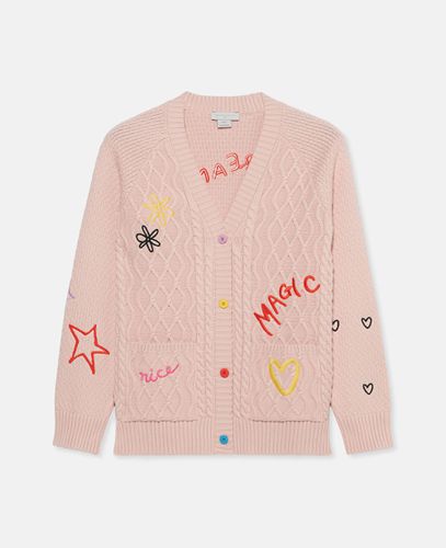 Cardigan con Ricamo Disegno, Donna, , Taglia: 2 - Stella McCartney - Modalova