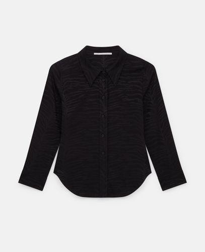 Camicia con Maniche Corte e Stampa Tigre, Donna, , Taglia: 38 - Stella McCartney - Modalova