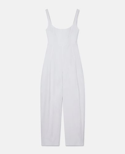 Tuta a corsetto in lino e cotone, Donna, , Taglia: 40 - Stella McCartney - Modalova