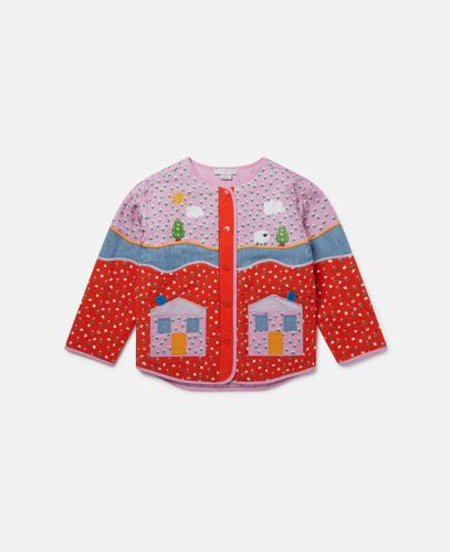 Farmyard Appliqué Patchwork Jacket, Woman, , Size: 4 - Stella McCartney - Modalova