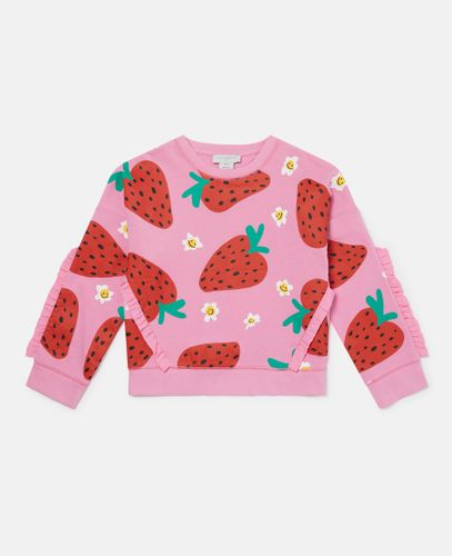 Felpa con Frange e Stampa Fragole, Donna, , Taglia: 6 - Stella McCartney - Modalova