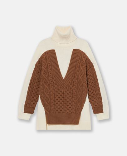 Maglia Dolcevita con Pannelli Ibridi, Donna, , Taglia: XS - Stella McCartney - Modalova