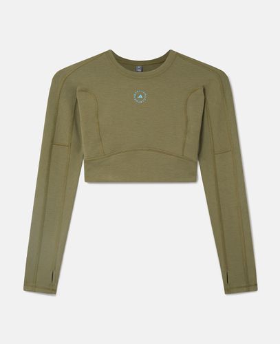 Kurzes TrueStrength Longsleeve-Yogatop, Frau, , Größe: M - Stella McCartney - Modalova