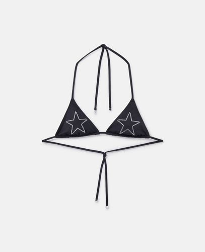 Top bikini a triangolo con stelle di strass, Donna, , Taglia: L - Stella McCartney - Modalova