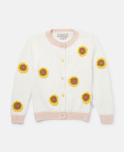 Sunflower Crochet Appliqué Cardigan, Woman, , Size: 10 - Stella McCartney - Modalova