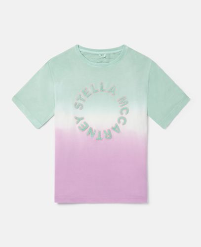 Medallion Logo Ombré T-Shirt, Donna, , Taglia: 8 - Stella McCartney - Modalova