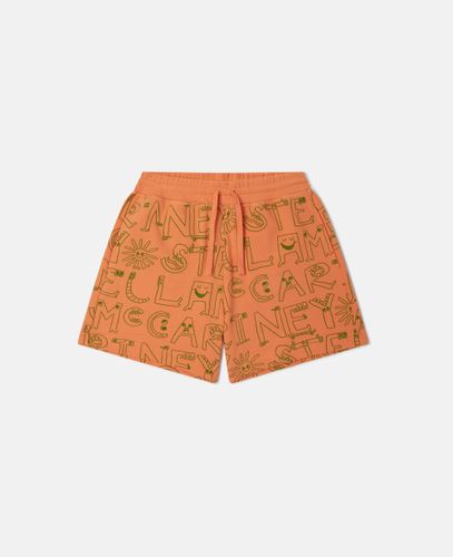 Brand Lettering Print Shorts, Woman, , Size: 3 - Stella McCartney - Modalova