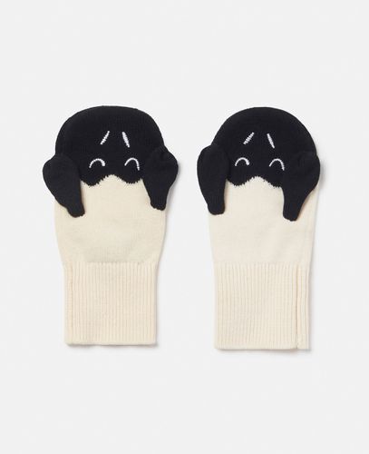 Handschuhe mit Schaf-Stickerei, Frau, , Größe: M - Stella McCartney - Modalova