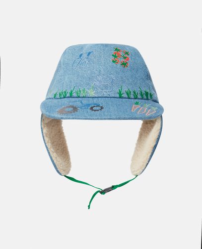 Farmyard Embroidered Hat with Ear Flaps, Woman, , Size: M - Stella McCartney - Modalova