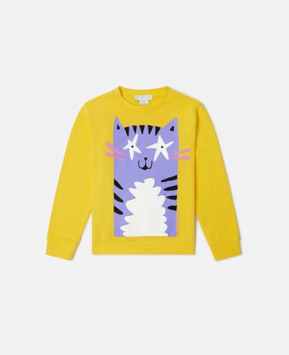 Felpa con Grafica Gatto, Donna, , Taglia: 4 - Stella McCartney - Modalova