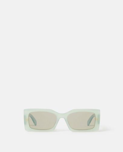 Logo-Engraved Rectangular Sunglasses, Woman - Stella McCartney - Modalova