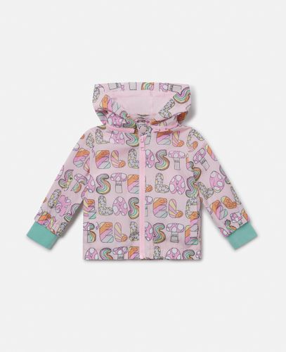 Stella Woodland Lettering Hooded Raincoat, Woman, , Size: 24m - Stella McCartney - Modalova