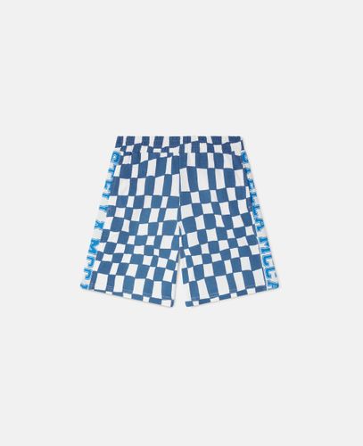 Moniker Check Shorts, Woman, , Size: 14 - Stella McCartney - Modalova