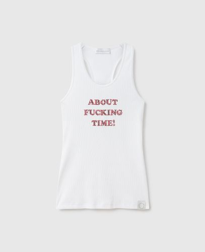 About Fucking Time! Tank Top, Woman, , Size: M - Stella McCartney - Modalova