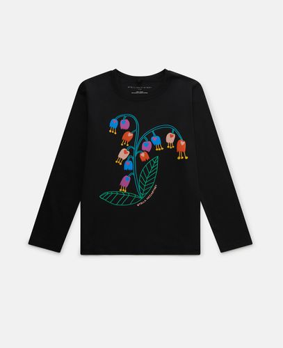 Flower Embroidery Long Sleeve T-Shirt, Woman, , Size: 12 - Stella McCartney - Modalova