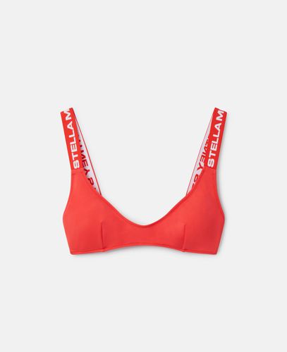 Logo Tape Padded Bikini Top, Woman, , Size: XS - Stella McCartney - Modalova