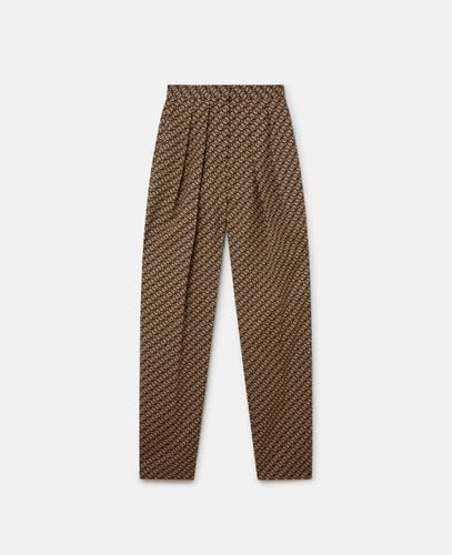 Pantaloni a Gamba Dritta Plissettati sul Davanti S Wave, Donna, , Taglia: 42 - Stella McCartney - Modalova