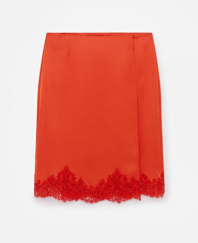 Lace Satin Midi Skirt, Woman, , Size: 42 - Stella McCartney - Modalova