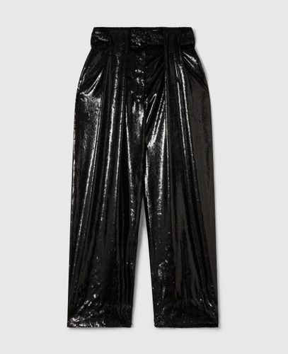Lässige Hose mit Einsätzen aus Samt, Frau, , Größe: 34 - Stella McCartney - Modalova