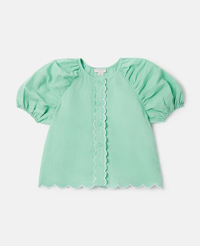 Camicia con maniche a sbuffo con bordo smerlato, Donna, , Taglia: 2 - Stella McCartney - Modalova