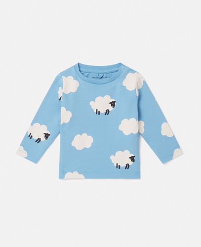 Sheep Pattern Long-Sleeve T-Shirt, Woman, , Size: 18m - Stella McCartney - Modalova