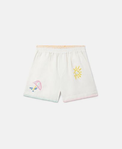 Summer Doodles Embroidery Shorts, Donna, , Taglia: 14 - Stella McCartney - Modalova