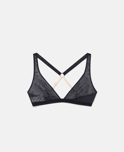 Reggiseno con coppe morbide in rete con monogramma, Donna, , Taglia: S - Stella McCartney - Modalova