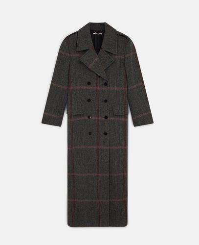 Maxi cappotto in tessuto spigato, Donna, , Taglia: 34 - Stella McCartney - Modalova