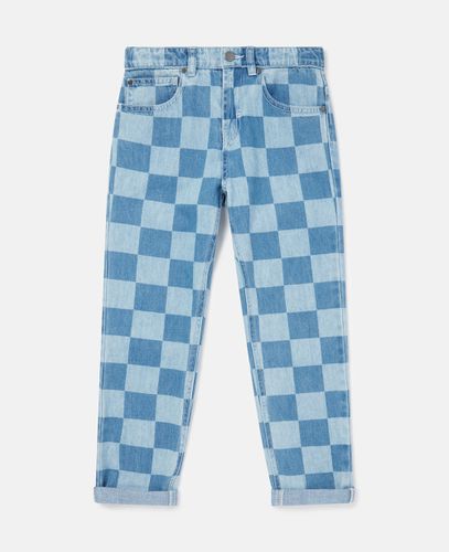 Checkerboard Print Jeans, Woman, , Size: 12 - Stella McCartney - Modalova