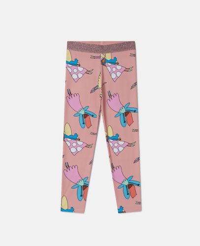 Fairies Print Elasticated Leggings, Woman, , Size: 2 - Stella McCartney - Modalova