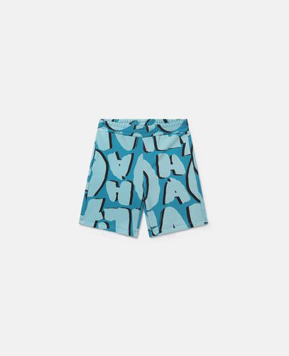 Aloha Lettering Jersey Shorts, Woman, , Size: 14 - Stella McCartney - Modalova