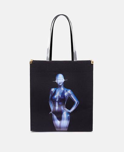 Tote Bag aus Biobaumwoll-Canvas mit Sexy Robot-Grafik, Frau - Stella McCartney - Modalova