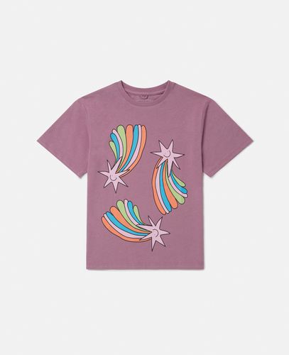 T-Shirt mit Sternschnuppen-Grafik, Frau, , Größe: 8 - Stella McCartney - Modalova