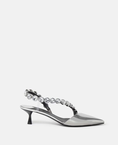 Stella Iconic Crystal D'Orsay Kitten Heels, Woman, , Size: 36 - Stella McCartney - Modalova