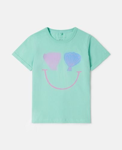 T-shirt con sorriso e conchiglia, Donna, , Taglia: 8 - Stella McCartney - Modalova