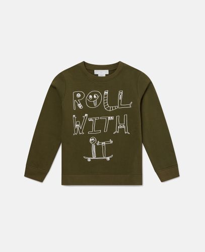 Lettering Graphic Long Sleeve T-Shirt, , Size: 4 - Stella McCartney - Modalova