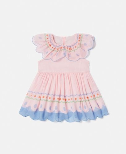 Faltenkleid mit Ärmelkappen und Schmetterling, , Größe: 9m - Stella McCartney - Modalova