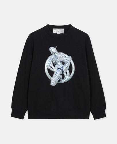 Strickpullover aus Biobaumwolle mit Sexy Robot-Motiv, Frau, , Größe: S - Stella McCartney - Modalova