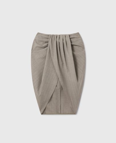Ruched Wrapped Pinstripe Midi Skirt, Woman, , Size: 36 - Stella McCartney - Modalova